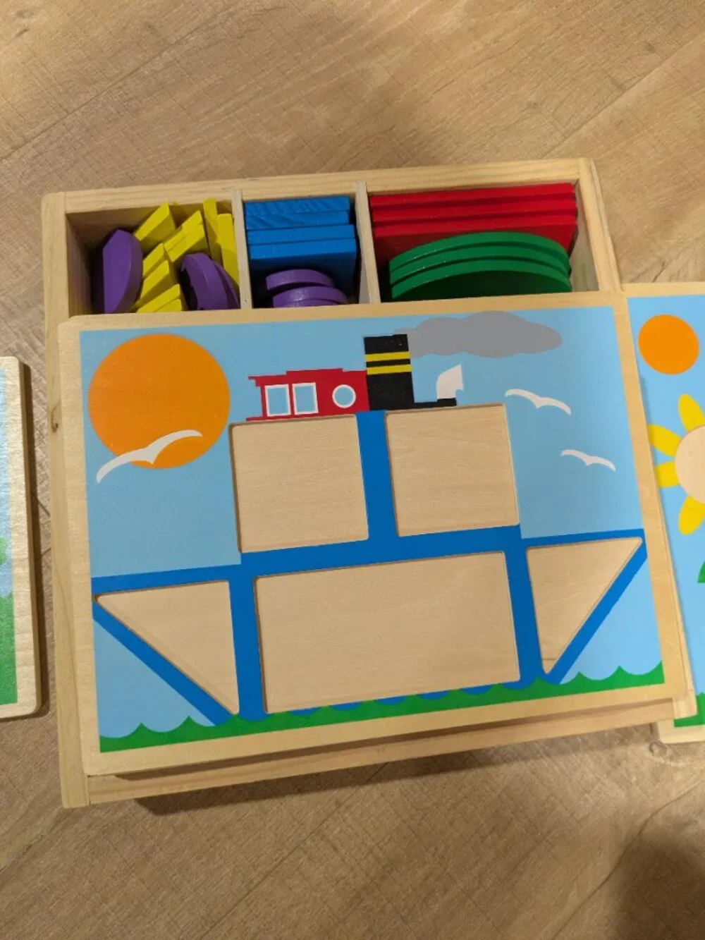 Melissa & Doug Beginner Wooden Pattern Blocks Set